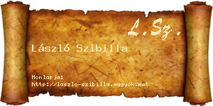 László Szibilla névjegykártya
